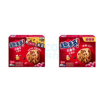 趣多多 饼干休闲零食下午茶 软式曲奇饼干 320g (包装随机)