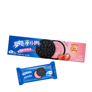 奥利奥 Oreo 夹心饼干 清新草莓味 97g/盒24盒/箱