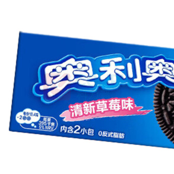 奥利奥 Oreo 夹心饼干 清新草莓味 97g/盒24盒/箱