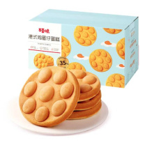 百草味 传统正宗华夫早餐面包 港式鸡蛋仔 400g/箱 内含约12包