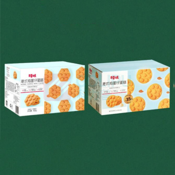 百草味 传统正宗华夫早餐面包 港式鸡蛋仔 400g/箱 内含约12包