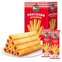 如水 坚果黄油纯牛奶鸡蛋卷 150g/盒 16盒/箱