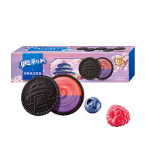 奥利奥 Oreo 缤纷双果味夹心饼干 蓝莓味+树莓味 97g/盒 24盒/箱