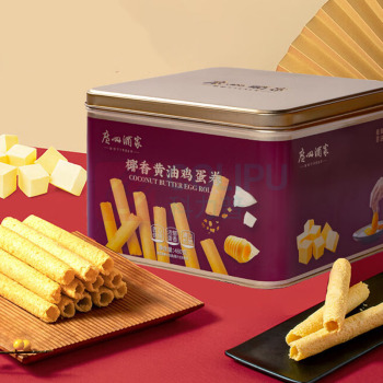 广州酒家 椰香黄油鸡蛋卷 480g