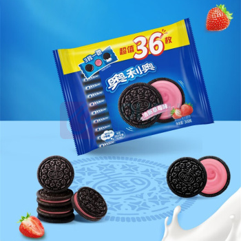 奥利奥 Oreo 夹心饼干 草莓味 349g