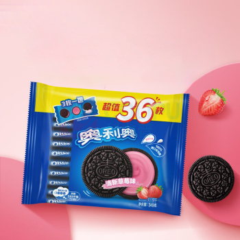 奥利奥 Oreo 夹心饼干 草莓味 349g