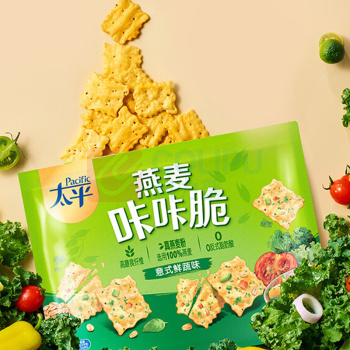太平 Pacific 燕麦咔咔脆 意式鲜蔬味 150g/袋 12袋/箱