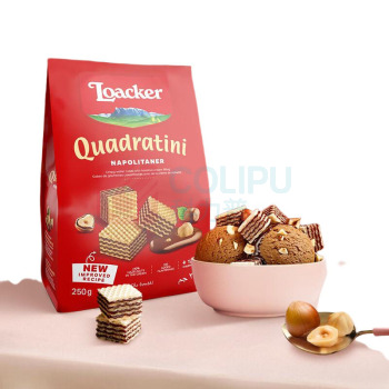莱家 LOACKER 榛子味粒粒装威化饼干 250g