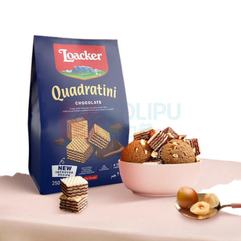 莱家 LOACKER 巧克力味粒粒装威化饼干 250g