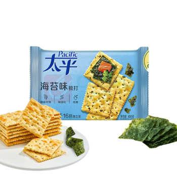太平 Pacific 苏打饼干 海苔味 400g 12包/箱 400g