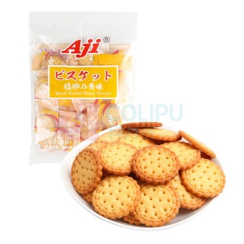 Aji 小圆形饼干 咸蛋黄味 160g/袋 24袋/箱 (独立小包装)
