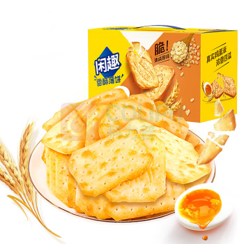 闲趣 韧性饼干 自然清咸原味 90g/袋 40袋/箱