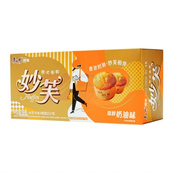 康师傅 Master Kong 妙芙蛋糕 奶油味 96g/盒 24盒/箱 (新老包装随机发货)