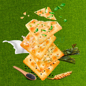 太平 Pacific 梳打饼干 芝麻味 100g/袋 24袋/箱