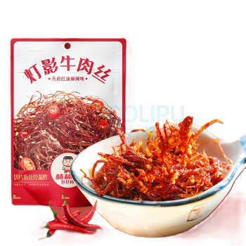 棒棒娃 BBW 灯影牛肉丝 五香味/麻辣味 香辣味 五香味 80g/袋 24袋/箱 (独立小包装)