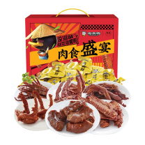 周黑鸭 鸭脖锁骨鸭舌翅零食 肉食盛宴礼盒1153g