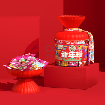 徐福记 新年糖桶 混合口味什锦糖 休闲糖果 结婚喜糖 年糖 420g