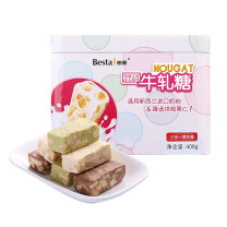 柏泰 牛轧糖 牛奶味+绿茶味+巧克力味 408g/盒