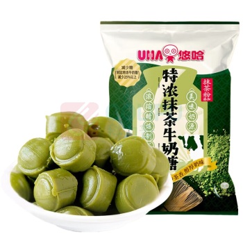 悠哈 UHA 特浓抹茶牛奶糖 260g/包 12包/箱