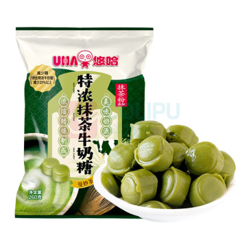 悠哈 UHA 特浓抹茶牛奶糖 260g/包 12包/箱