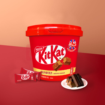 雀巢 Nestle 奇巧威化牛奶巧克力分享桶装 168g/桶