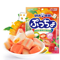 悠哈 UHA 普超夹心软糖 水果味 90g/袋