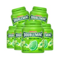 绿箭 DOUBLEMINT 口香糖 40粒/瓶 56g*6瓶 /组 无糖原味薄荷味