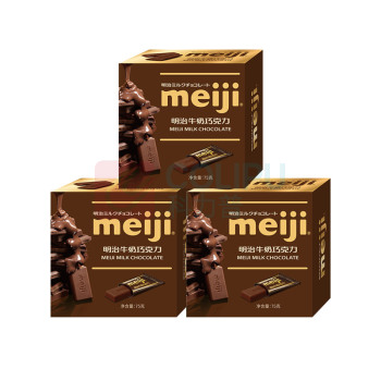 明治 MEIJI 牛奶巧克力 盒装 75克*3盒