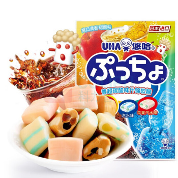 悠哈 UHA 普超什锦软糖 碳酸味 90g/袋