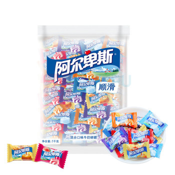 阿尔卑斯 硬糖 混合口味 1kg/袋 5袋/箱 (约250颗)