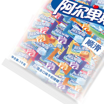 阿尔卑斯 硬糖 混合口味 1kg/袋 5袋/箱 (约250颗)