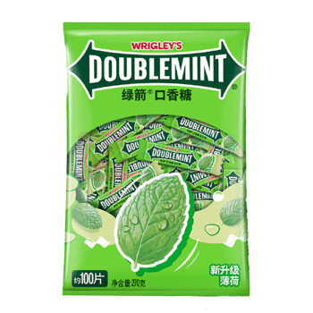 绿箭 DOUBLEMINT 口香糖 270g/袋 100片/袋 16袋/箱