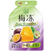 溜溜梅 蒟蒻梅冻 天然青梅+百香果果冻 120g/袋 24袋/箱