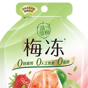 溜溜梅 蒟蒻梅冻 天然青梅+草莓味果冻 120g/袋 24袋/箱