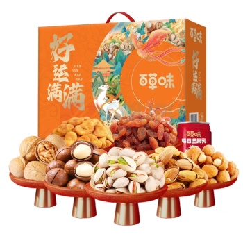 百草味 开心果夏威夷坚果好运满满 1298g