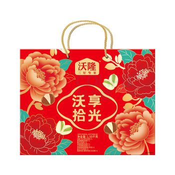 沃隆 WoLong 坚果礼盒 罐装沃享拾光 1550g (红色)