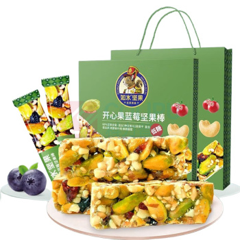 如水 开心果蓝莓坚果棒低糖干果盒装 300g 12袋