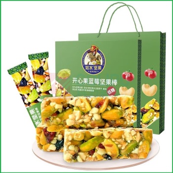 如水 开心果蓝莓坚果棒低糖干果盒装 300g 12袋