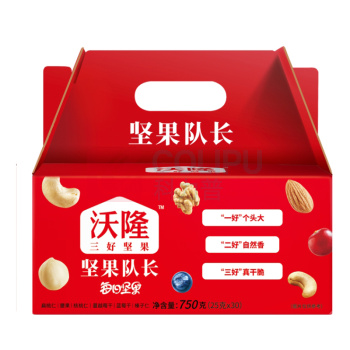 沃隆 WoLong 每日坚果A成人款 25g/包 30包/盒 750g/盒 (扁桃仁、腰果、核桃仁、蔓越莓干、蓝莓干、榛子仁)红色包装