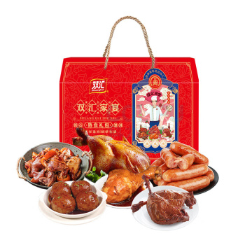 双汇 Shuanghui 熟食家宴 1760g (备注:香熏烤鸡500g红烧狮子头300g香卤鸡琵琶腿220g香卤猪头肉200g香辣烤鸭腿240g旺厨熏烤肉肠300g)