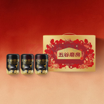 五谷磨房 食养礼经典款礼盒黑芝麻糊核桃芝麻黑豆粉 1638g