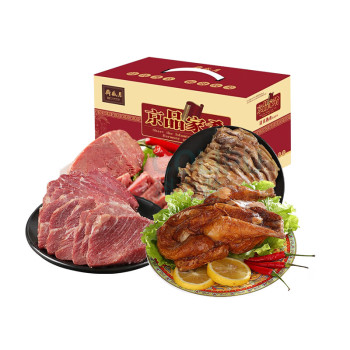 月盛斋 京品佳肴熟食礼盒 A款 1150g 内配:200g清香牛肉、200g红烧牛肉、200g酱香牛筋、550g五香酱鸡