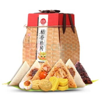稻香村 稻香私房 端午礼粽子礼盒 蛋黄鲜肉粽蜜枣粽 1460g