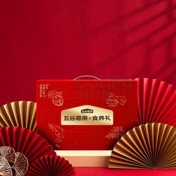 五谷磨房 食养核桃芝麻黑豆粉+红豆薏米粉 低GI送长辈 品质礼A款 856g*1箱