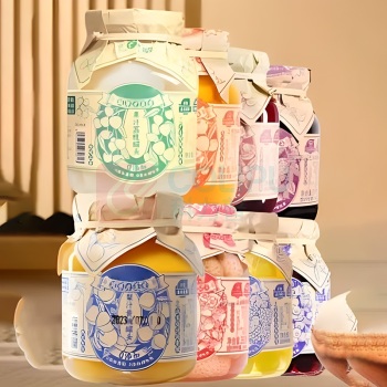 嘉禾 时令新鲜水果罐头礼盒 8瓶装 