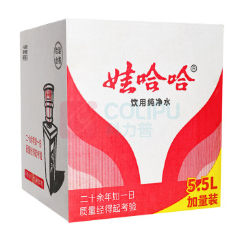 娃哈哈 Wahaha 饮用纯净水 5.5L*4