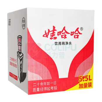 娃哈哈 Wahaha 纯净水 5.5L/桶 4桶/箱