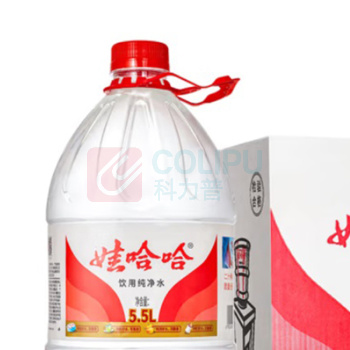 娃哈哈 Wahaha 纯净水 5.5L/桶 4桶/箱