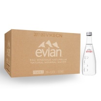 依云 evian 饮用天然矿泉水 330ml/瓶 20瓶/箱 (玻璃瓶)