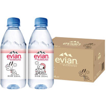依云 evian 天然矿泉水 330ml/瓶 24瓶/箱 (行货 新老包装随机)